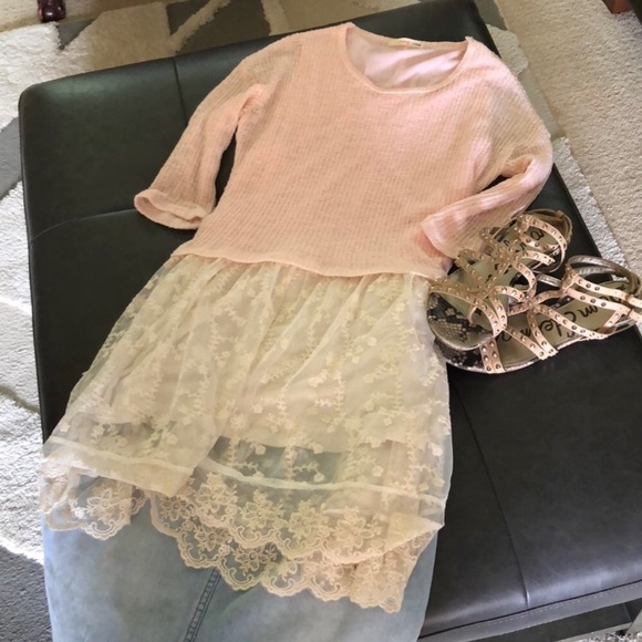 Orange Creek Pink Summer Knit Top Medium - Picture 2 of 5